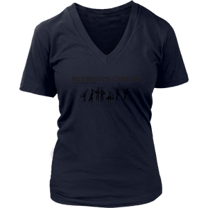 District Womens V-Neck Shirt Design C